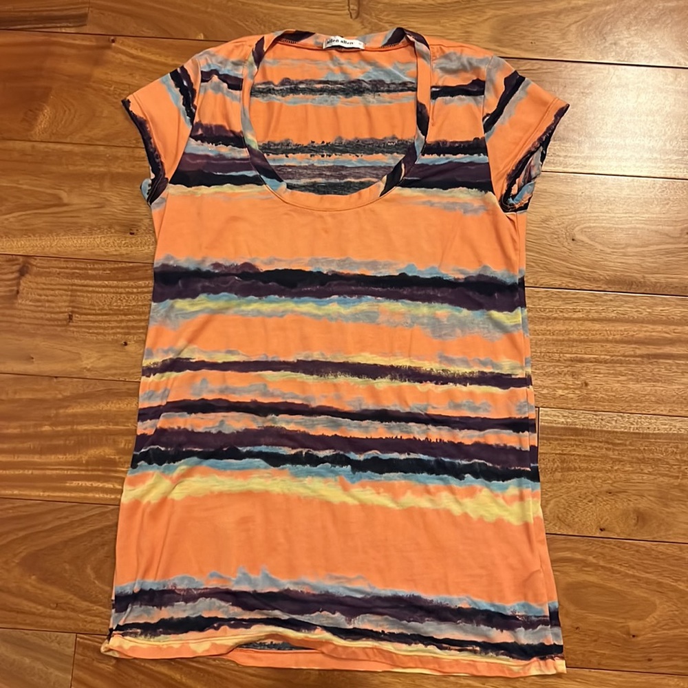 Allen Allen cap sleeve top, size small, super soft and fun!